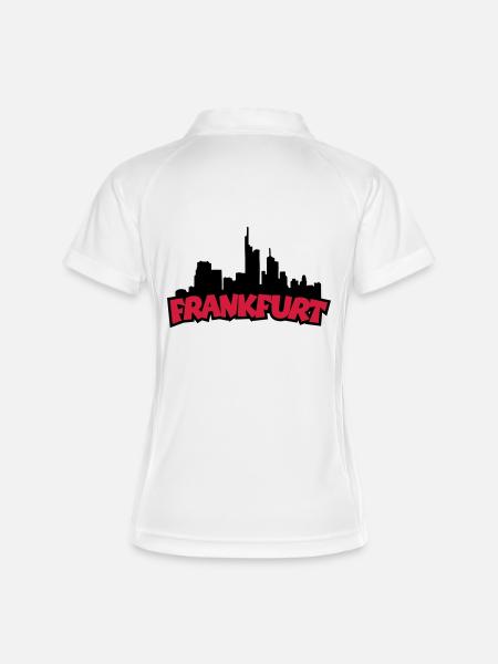 Frankfurt Skyline (Black / Red) - Women's Polo breathable - white/navy