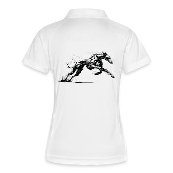 Galgo Ink 01 - Women's Polo breathable - white/navy - Back