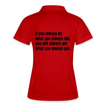 If you always do what you always did – Motivation - Women's Polo breathable - white/navy - Back
