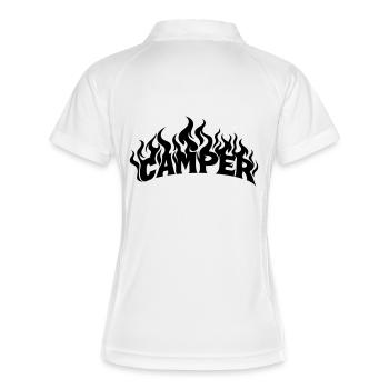 Camper Flames - Polo respirant Femme - blanc/marine - Dos