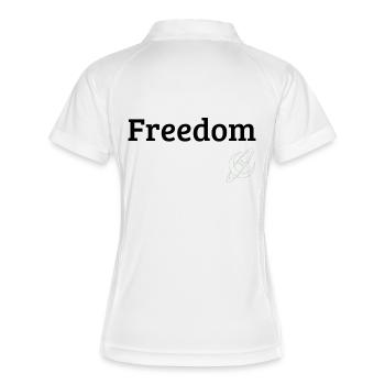 Freedom - Frauen Polo atmungsaktiv - Weiß/Navy - Hinten