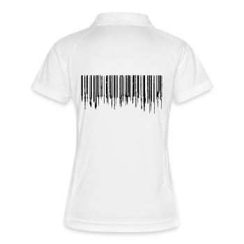Code-barres - Noir - Polo respirant Femme - blanc/marine - Dos