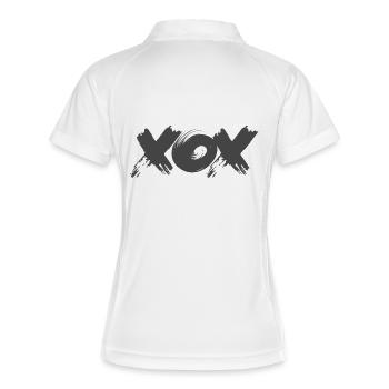 XOX – Minimal Love Design - Polo respirant Femme - blanc/marine - Dos