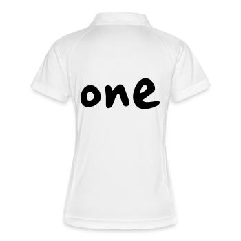 one 1 anniversaire 1 anniversaire nombre de cadeau - Polo respirant Femme - blanc/marine - Dos
