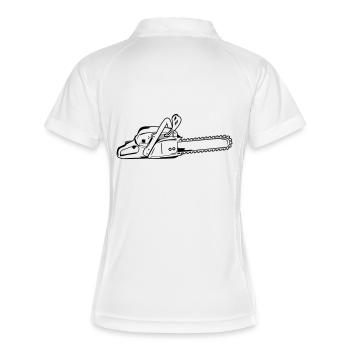 Tronçonneuse - Polo respirant Femme - blanc/marine - Dos