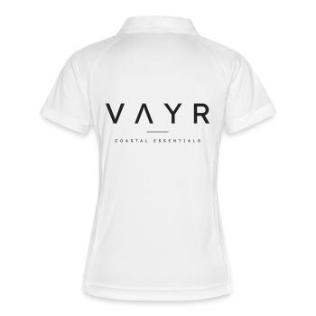 V A Y R  - Frauen Polo atmungsaktiv - Weiß/Navy - Hinten