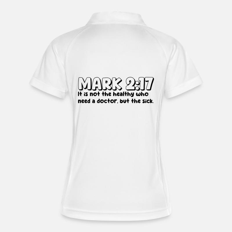 Mark 2:17 | Bible Quote - Women's Polo breathable - white/navy