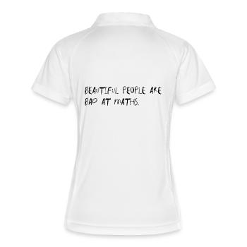 Les belles personnes sont mauvaises en humour mathématique - Polo respirant Femme - blanc/marine - Dos