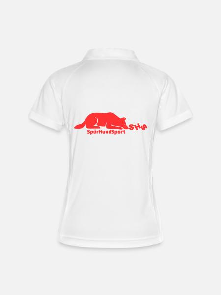 SHS logo red - Women's Polo breathable - white/navy