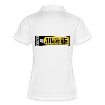 Alles wird gut Experten Kleber retro Psychologie  - Frauen Polo atmungsaktiv - Weiß/Navy - Hinten