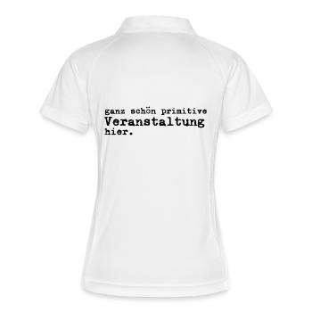 Primitive Veranstaltung T-Shirt - Frauen Polo atmungsaktiv - Weiß/Navy - Hinten