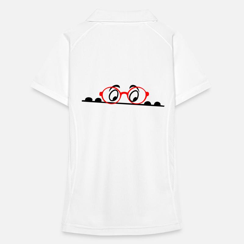 Glasses, eyes, comic Women's Polo breathable