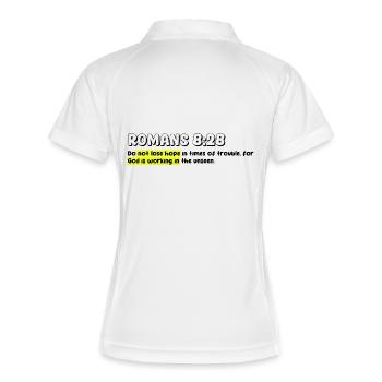 Christian Faith Quote - Women's Polo breathable - white/navy - Back