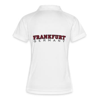 Frankfurt Germany (Rot) - Frauen Polo atmungsaktiv - Weiß/Navy - Hinten