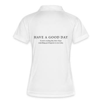 Good Day - Frauen Polo atmungsaktiv - Weiß/Navy - Hinten