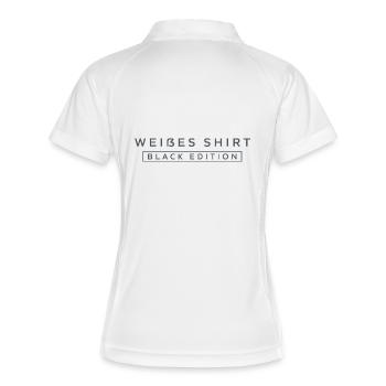 Weißes T-Shirt Black Edition - Frauen Polo atmungsaktiv - Weiß/Navy - Hinten