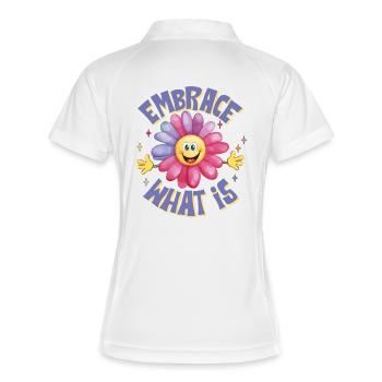 positive attitude, embraces life, joie de vivre - Women's Polo breathable - white/navy - Back