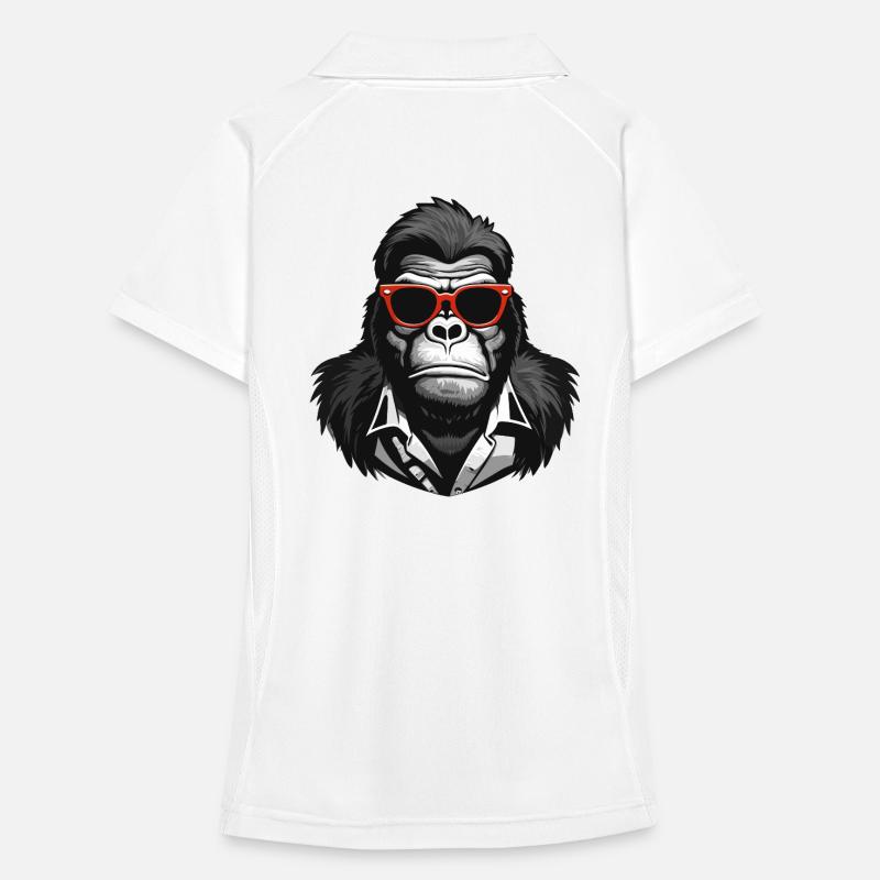 gorilla, monkey, primate Women's Polo breathable