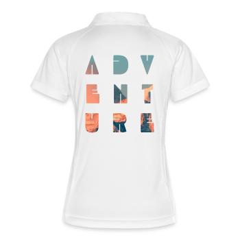 AVENTURE MONTAGNEUSE - Polo respirant Femme - blanc/marine - Dos