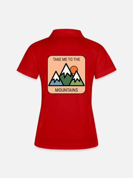 Take me to the Mountains - Women's Polo breathable - white/navy