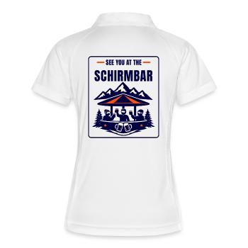 See you at the Schirmbar - Women's Polo breathable - white/navy - Back