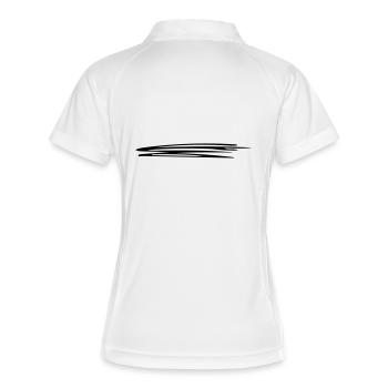 Linien schwungvoll | Vectorgraphic = Change Colors - Frauen Polo atmungsaktiv - Weiß/Navy - Hinten