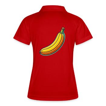Banane Neon Pop - Frauen Polo atmungsaktiv - Weiß/Navy - Hinten