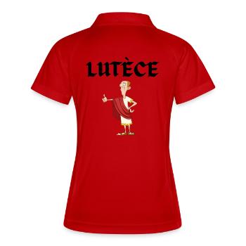 Lutèce, Paris, Romain - Polo respirant Femme - blanc/marine - Dos