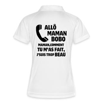 Mom, Super Mom, Mother and Son - Women's Polo breathable - white/navy - Back