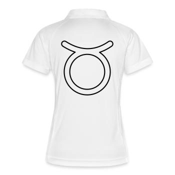 Taurus zodiac constellation zodiac sign - Women's Polo breathable - white/navy - Back