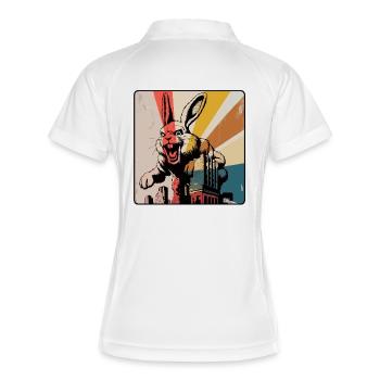 Angry Horror Bunny Retro Urban - Women's Polo breathable - white/navy - Back
