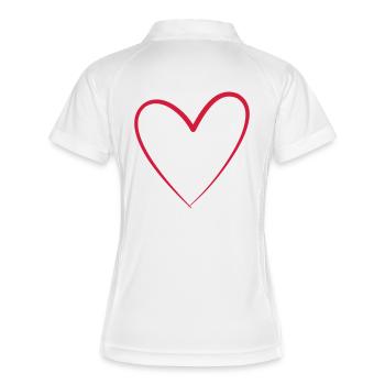 Heart Love Life Power Symbol Gift - Women's Polo breathable - white/navy - Back