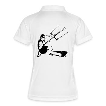 kitesurfer - Polo respirant Femme - blanc/marine - Dos