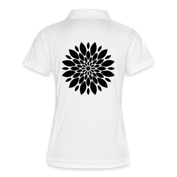 Blossom Mandala Flower Floral - Women's Polo breathable - white/navy - Back