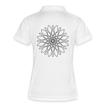 Mandala Flower Floral Gift - Women's Polo breathable - white/navy - Back