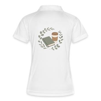 Book Friend Chapter and Coffee - Women's Polo breathable - white/navy - Back