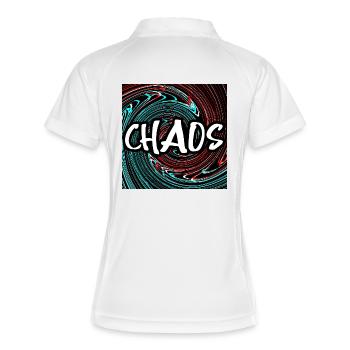 CHAOS - Frauen Polo atmungsaktiv - Weiß/Navy - Hinten