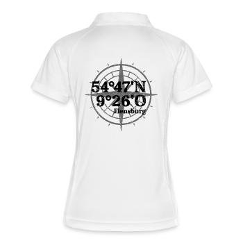 Coordonnées de Flensburg Souvenir - Polo respirant Femme - blanc/marine - Dos
