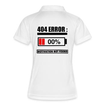 Cadeau humour geek 404 error - Polo respirant Femme - blanc/marine - Dos