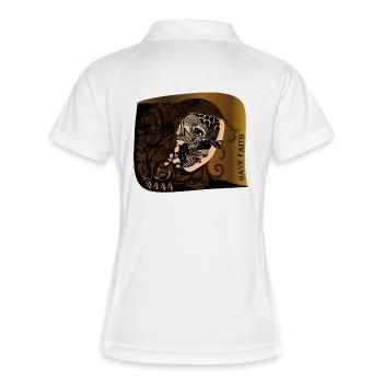 Mask of Faith Zentangle - Women's Polo breathable - white/navy - Back