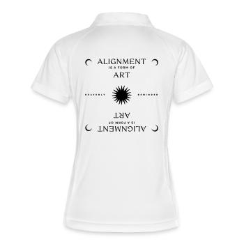 Alignment is a Form of Art - Frauen Polo atmungsaktiv - Weiß/Navy - Hinten