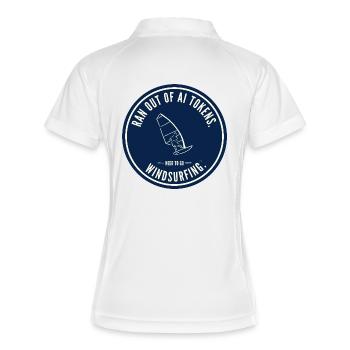 Badge des limites de jetons de planche à voile - Polo respirant Femme - blanc/marine - Dos