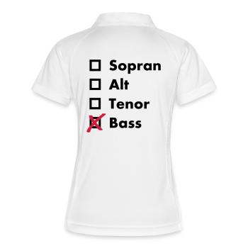 Bass - Frauen Polo atmungsaktiv - Weiß/Navy - Hinten