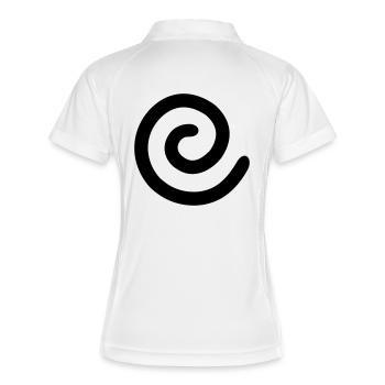 Spirale Symbol Zeichen Wirbel Geschenk - Frauen Polo atmungsaktiv - Weiß/Navy - Hinten