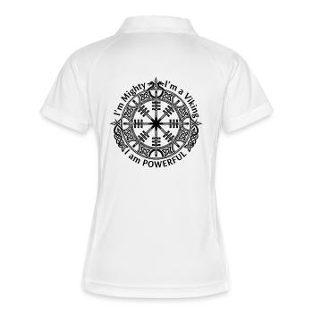Runic Helm of Awe - I am Powerful - Women's Polo breathable - white/navy - Back