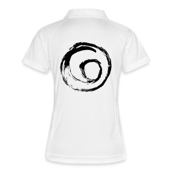 Swirl spiral Hand drawn swirl circle dot - Women's Polo breathable - white/navy - Back
