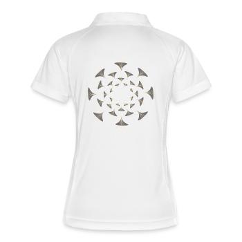 Symbole graphique - Polo respirant Femme - blanc/marine - Dos