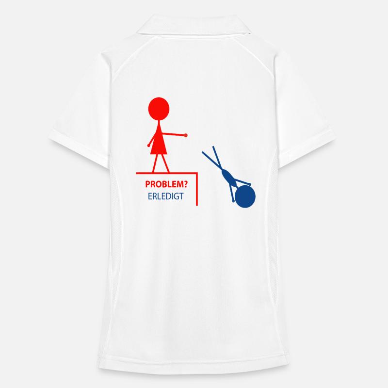 Funny saying – problem? Done! Women's Polo breathable