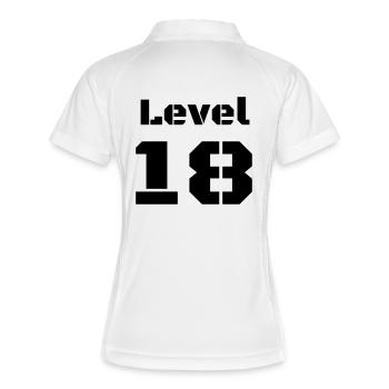 Niveau 18 - Polo respirant Femme - blanc/marine - Dos