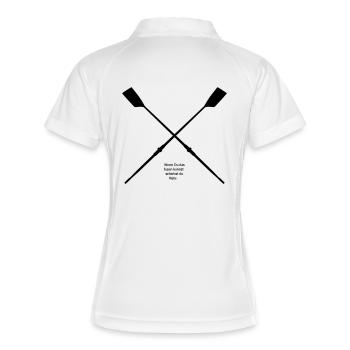 Rudershirt mit Sehtest - Frauen Polo atmungsaktiv - Weiß/Navy - Hinten